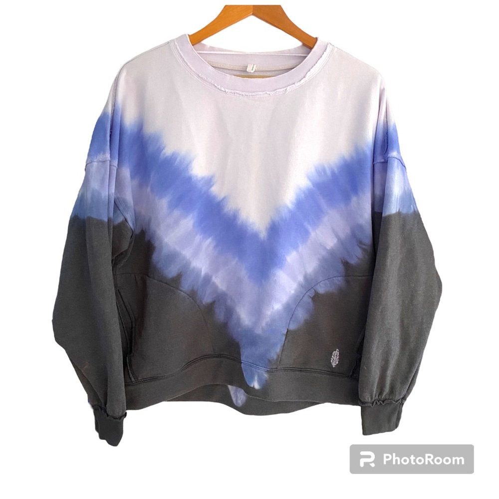 Free People FP Movement Metti Sweatshirt Blue/Gray Size XS